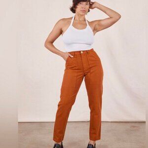 Big Bud Press Pencil Pants Size L NEW Burnt Terracotta